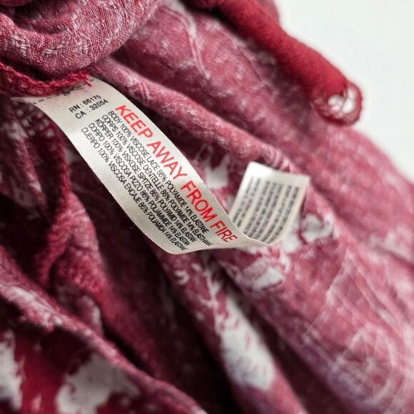 NWOT Free People Everything's Rosy Bodysuit RARE Rodeo Red Western Print Size XL - Picture 13 of 16